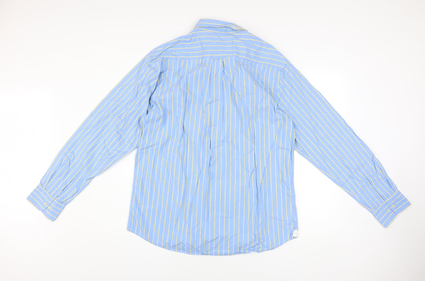 U.S. Polo Assn. Men’s Blue Striped Cotton Button-Up Shirt XL Tailored Fit