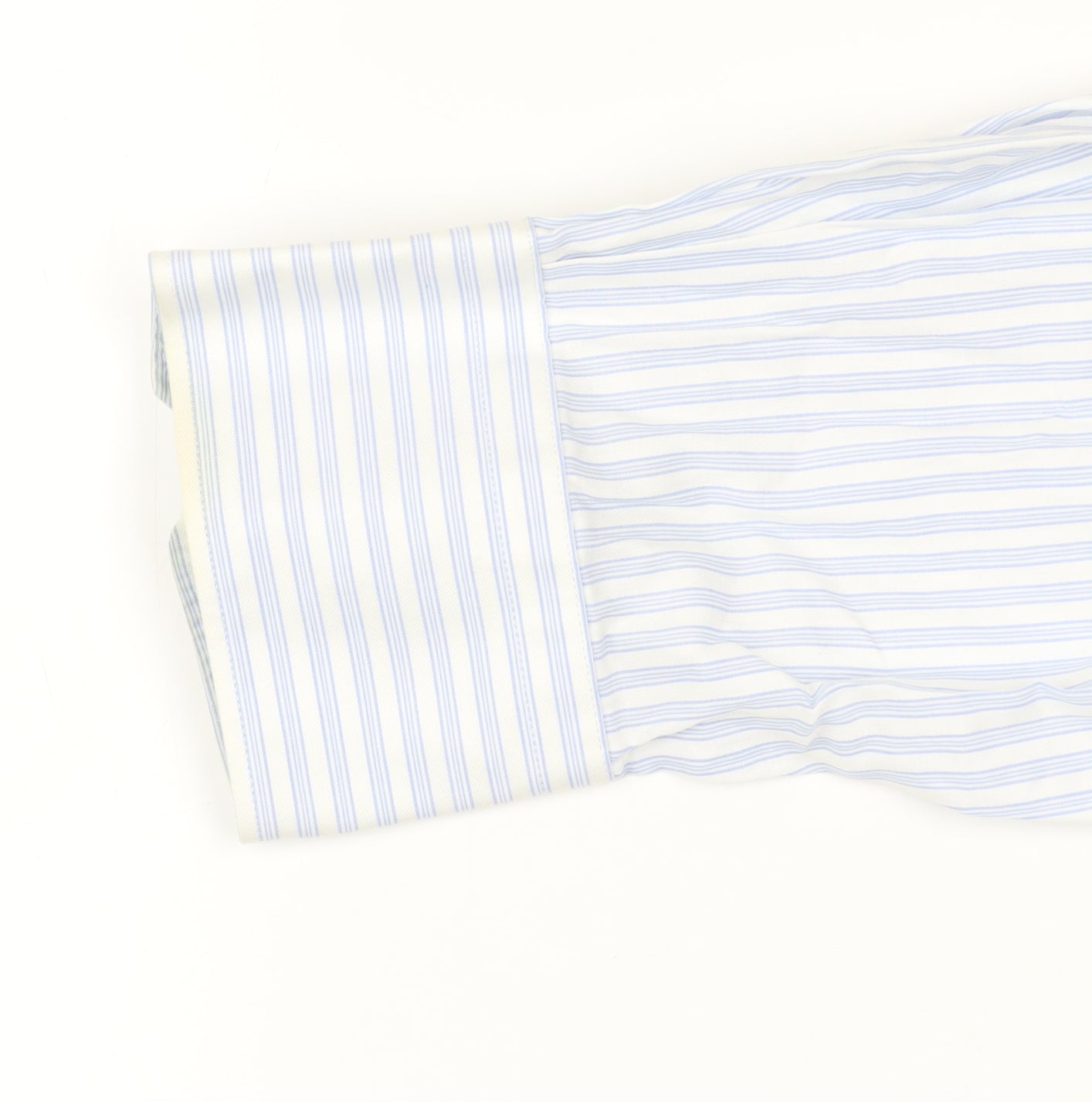 Louis Philippe Men's Blue Striped Classic Fit Cotton Shirt Size 42