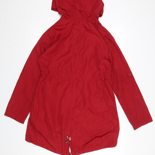 Atmosphere Women's Red Parka Jacket Hooded Lightweight S
