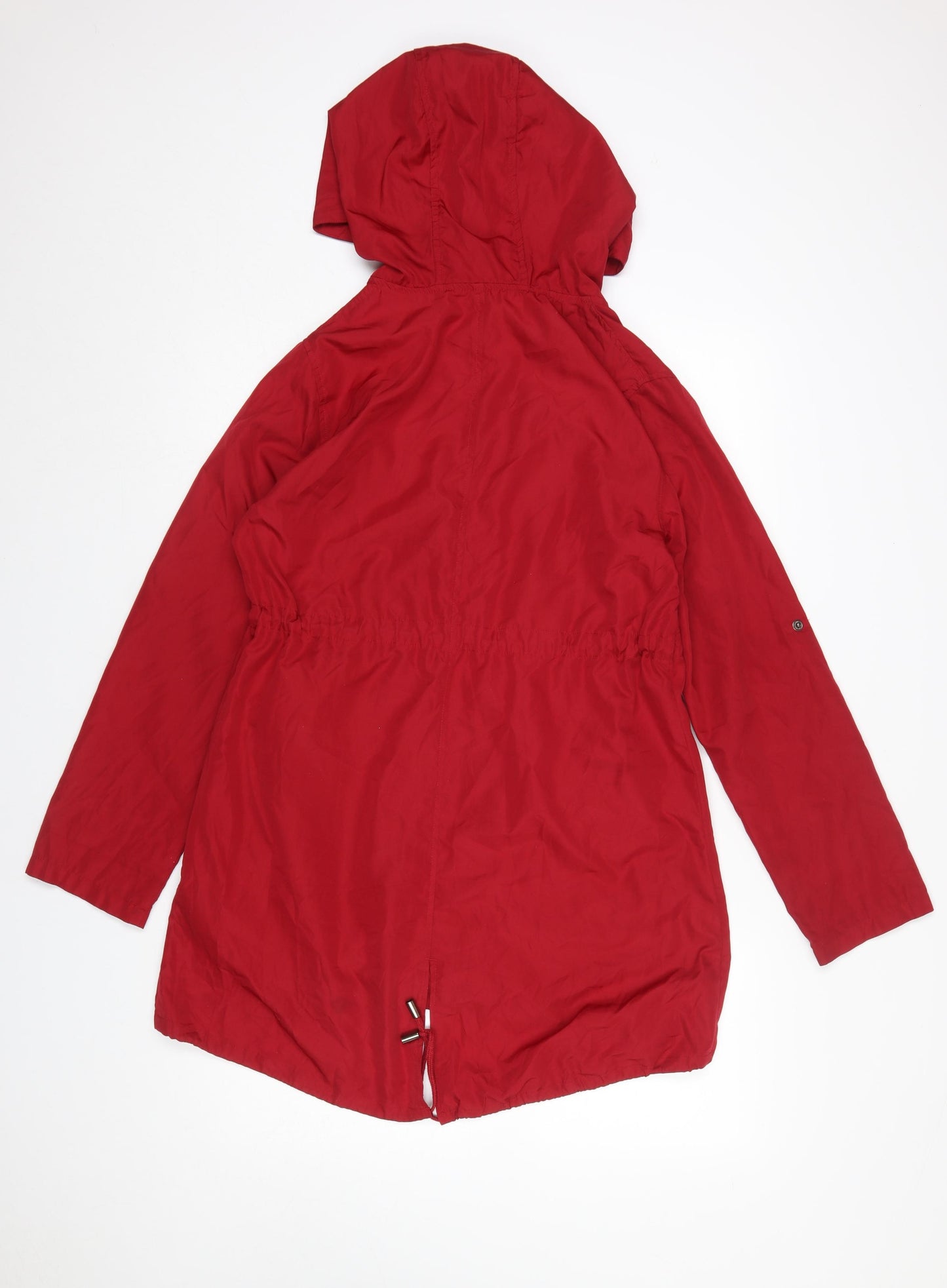 Atmosphere Women's Red Parka Jacket Hooded Lightweight S