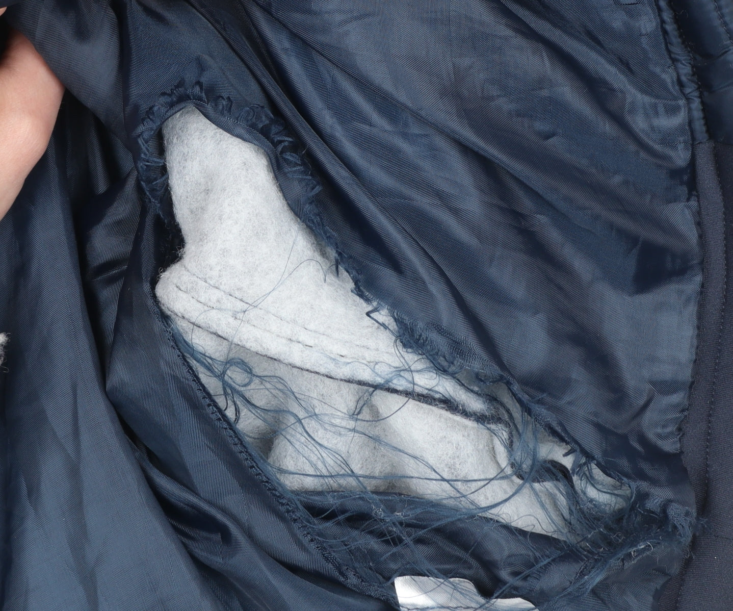 Janina Womens Blue Puffer Jacket Size 12 Quilted Mid-Length Zip Coat