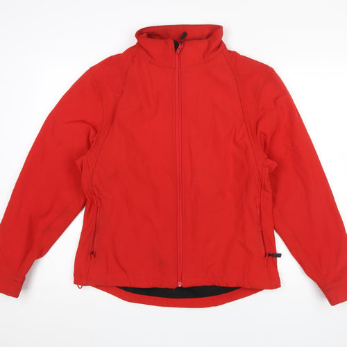 27 86 Women's Red Softshell Embroidered Horse Jacket XL
