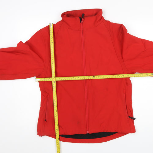 27 86 Women's Red Softshell Embroidered Horse Jacket XL
