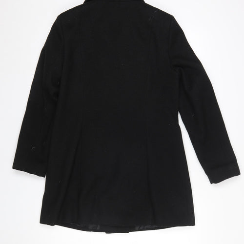 F&F Women Black Zip Up Mid-Length Coat Size 10