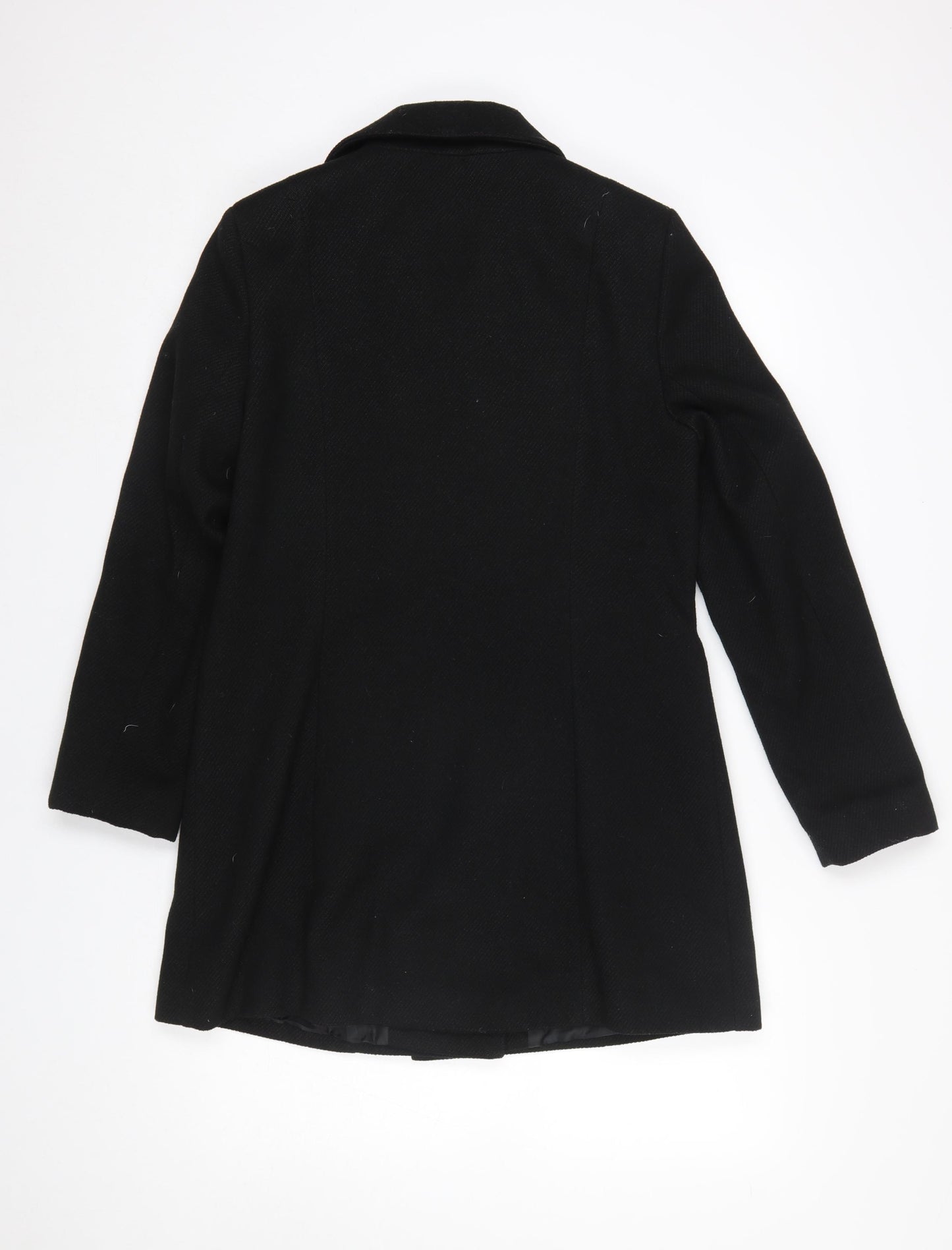 F&F Women Black Zip Up Mid-Length Coat Size 10