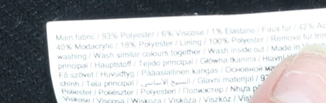 F&F Women Black Zip Up Mid-Length Coat Size 10