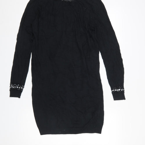Roxy Womens Black Knit Long Sleeve Pullover Jumper Size S