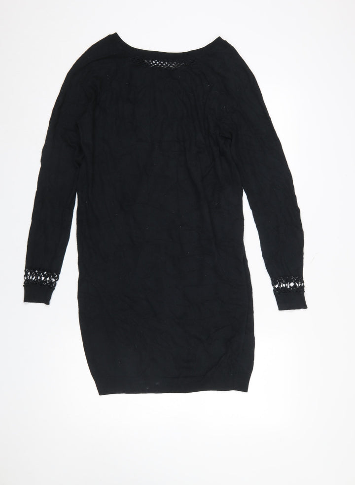 Roxy Womens Black Knit Long Sleeve Pullover Jumper Size S