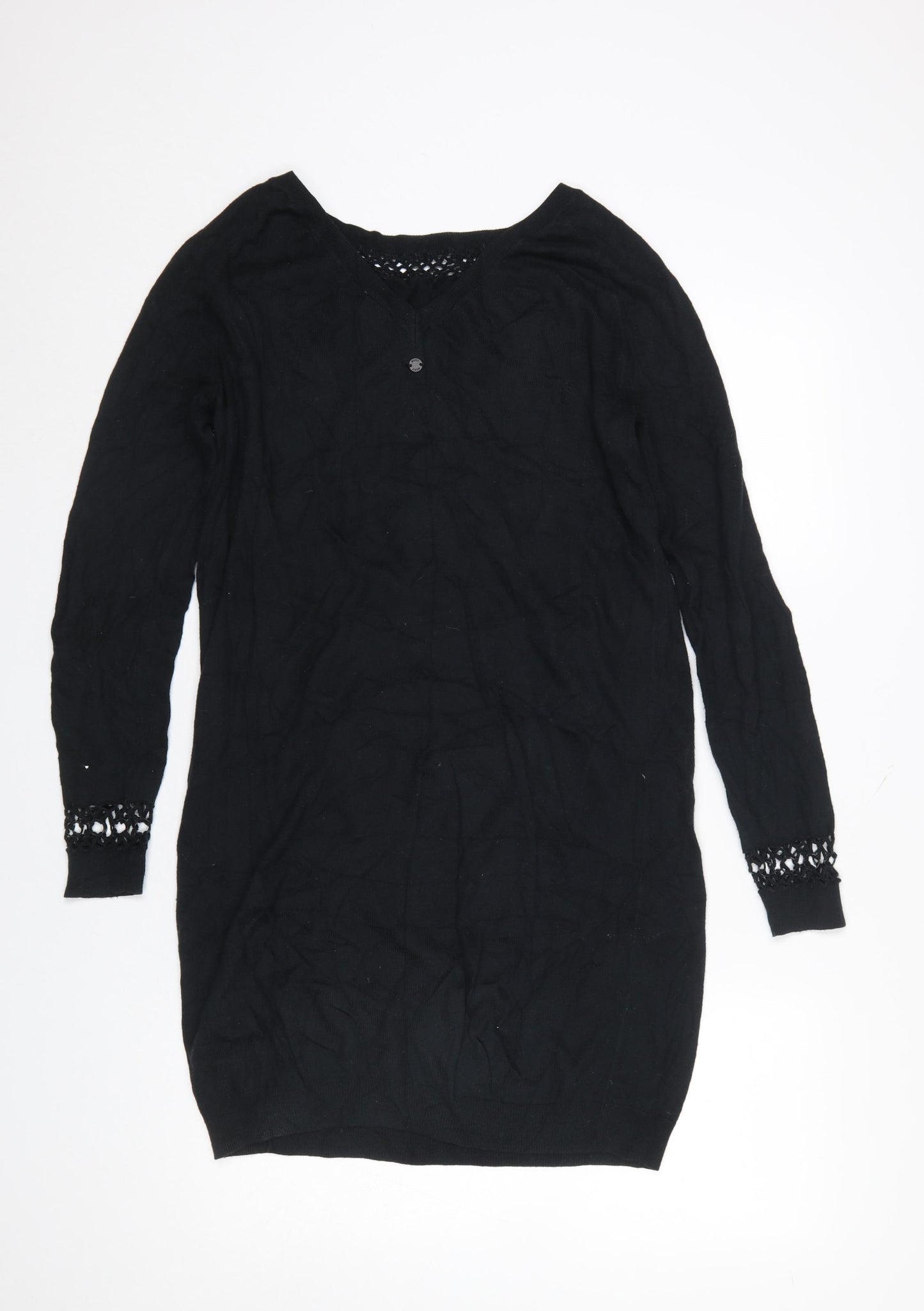 Roxy Womens Black Knit Long Sleeve Pullover Jumper Size S