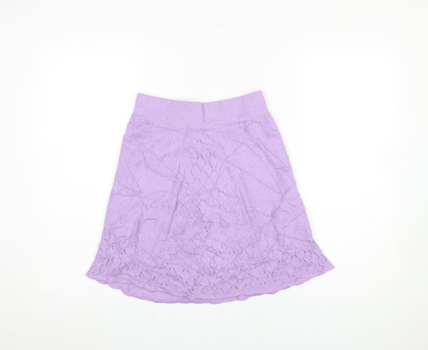 ASOS Womens Purple Knit A-Line Skirt Size 10 Boho Style