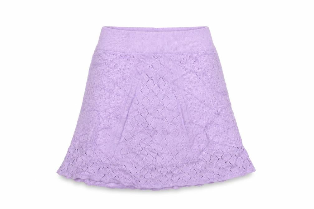 ASOS Womens Purple Knit A-Line Skirt Size 10 Boho Style