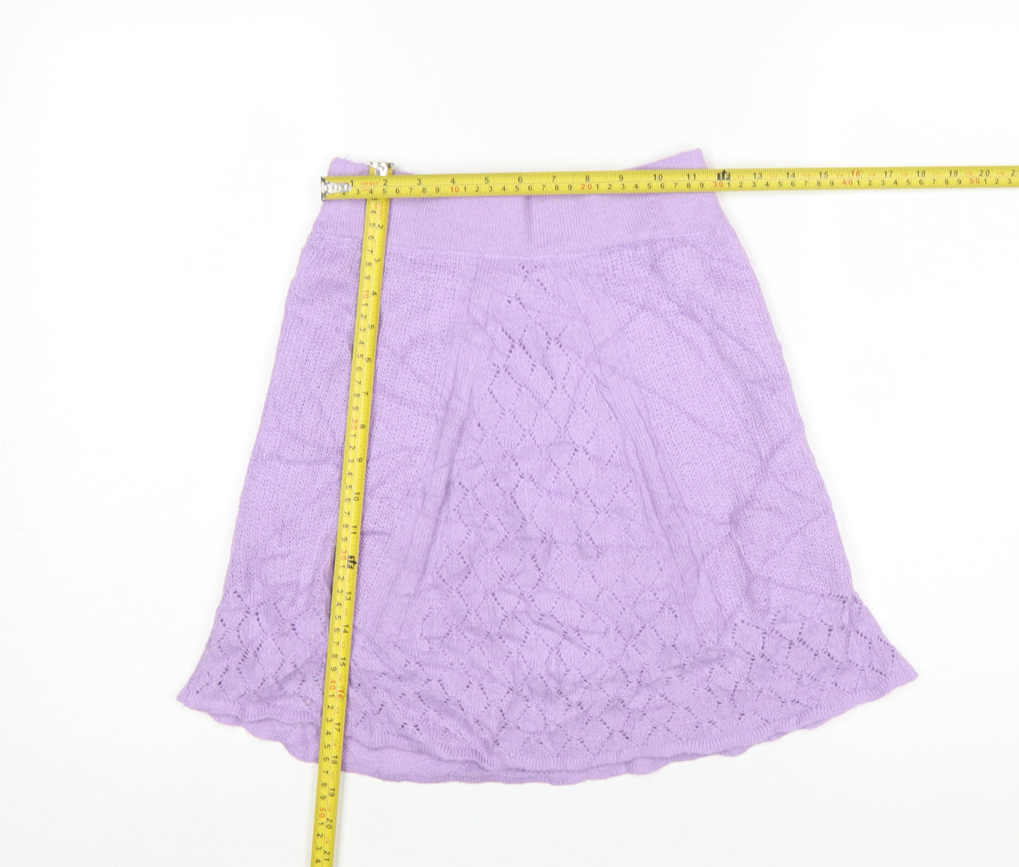ASOS Womens Purple Knit A-Line Skirt Size 10 Boho Style