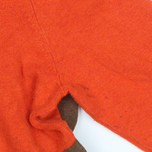Red Herring Women’s Orange Brown Black Knit Jumper Dress Size 12
