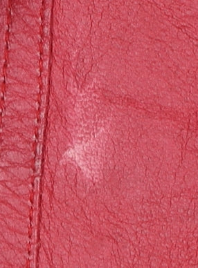 Dallas Womens Red Leather Biker Jacket Size 14