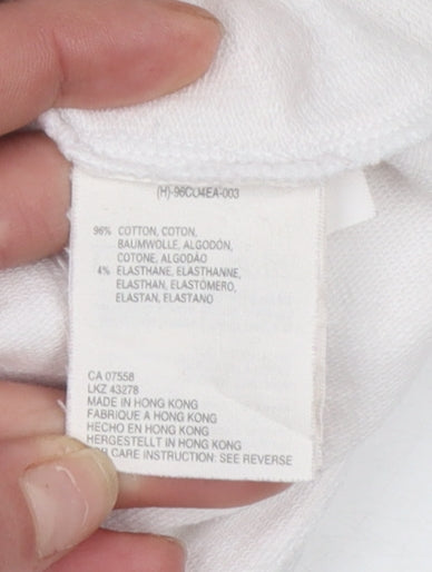 Mexx Girls White Embroidered Button-Up Long Sleeve Cotton Top 9-10 Years