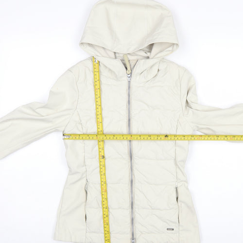 Woolrich Women’s Ivory Hooded Soft Shell Jacket Size S