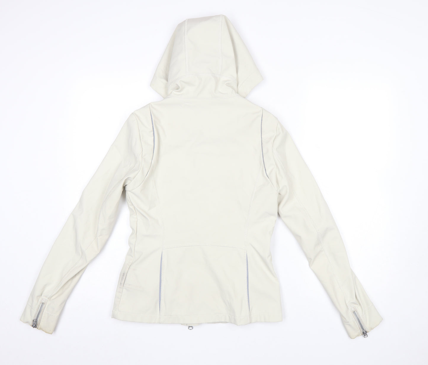 Woolrich Women’s Ivory Hooded Soft Shell Jacket Size S