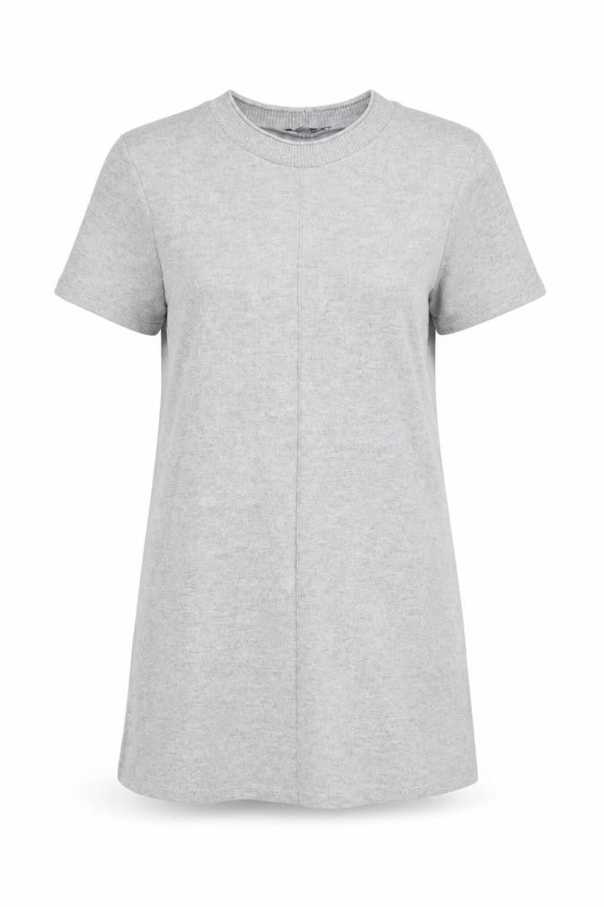 Zara Women’s Grey Knit T-Shirt Dress Size 12 Casual Short Sleeve