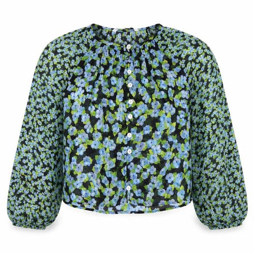 ZARA Women Multicoloured Floral Chiffon Long Sleeve Blouse Size 12
