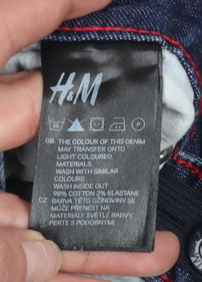 H&M Teens Blue Slim Fit Denim Jeans Size 11-12 Medium Wash