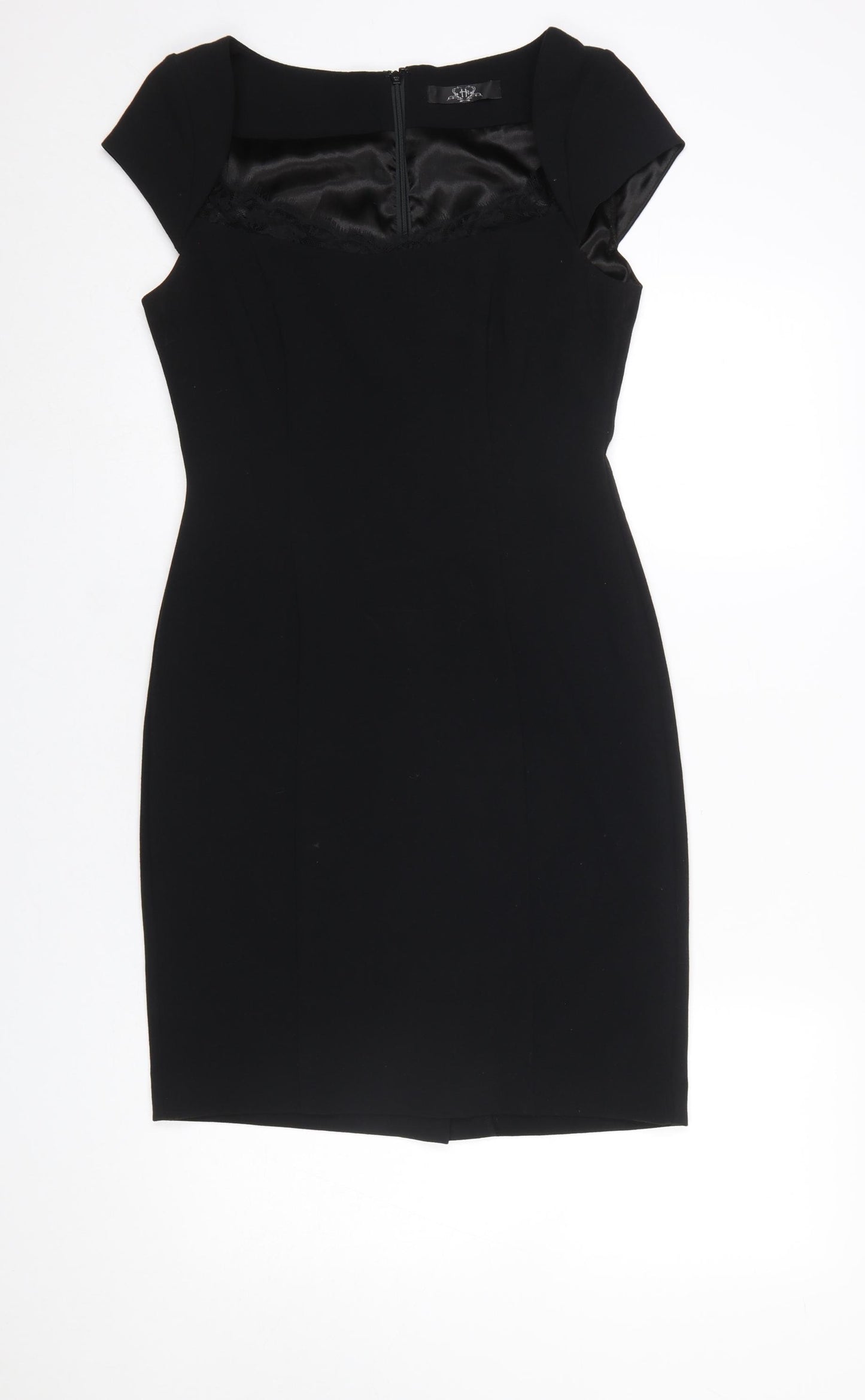 Holly Willoughby Women's Black Size 10 Sheath Knee Length Dress