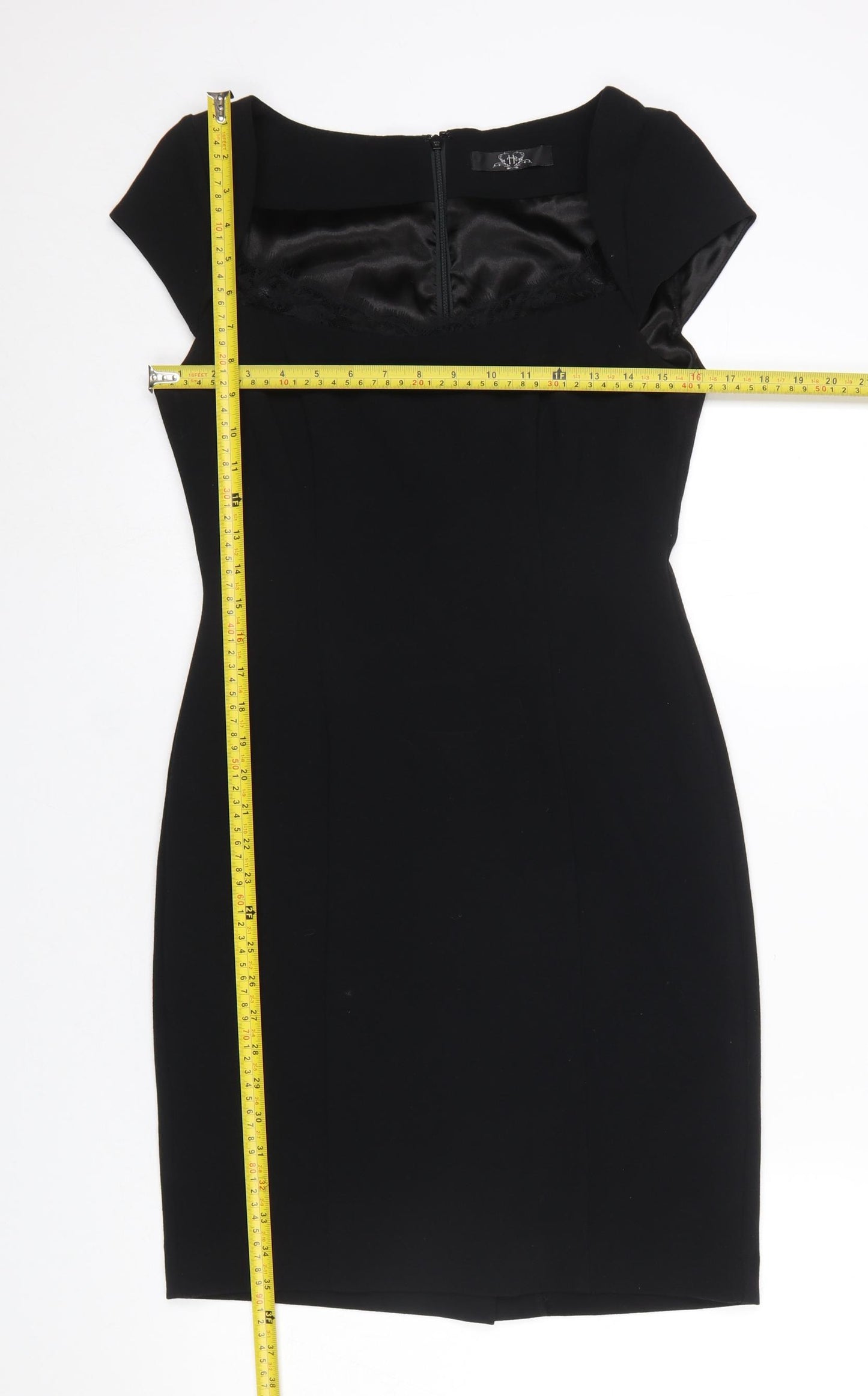 Holly Willoughby Women's Black Size 10 Sheath Knee Length Dress