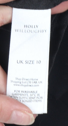 Holly Willoughby Women's Black Size 10 Sheath Knee Length Dress
