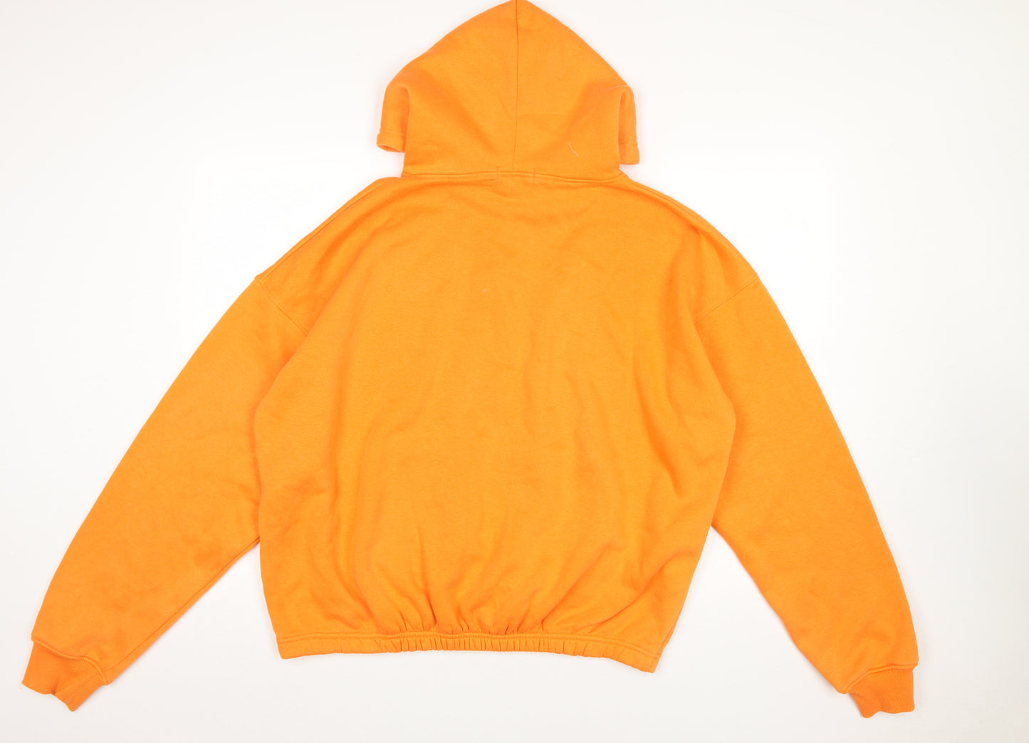 PrettyLittleThing Women's Orange Pullover Hoodie Size M Cotton Blend