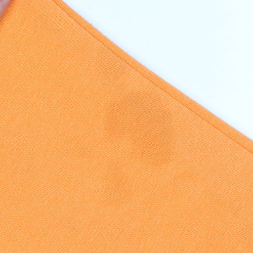 PrettyLittleThing Women's Orange Pullover Hoodie Size M Cotton Blend