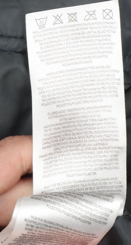 Brave Soul Women's Grey Hooded Long Puffer Coat Size 16