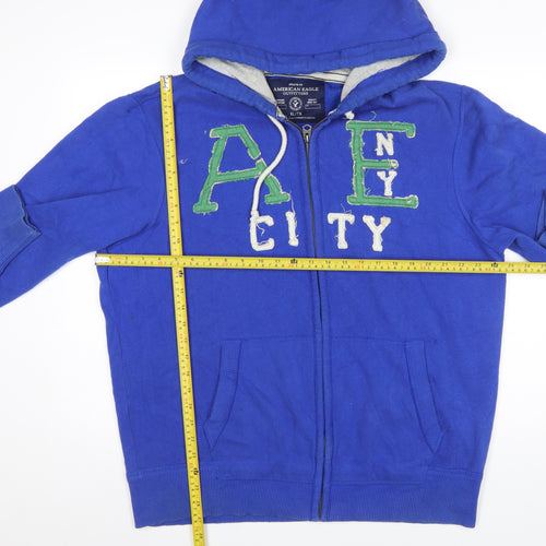 American Eagle Outfitters Men's Blue XL Full Zip Hoodie Athletic Fit
