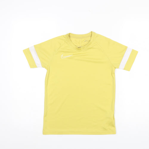 Nike Boys Yellow Dri-Fit Short Sleeve Sports T-Shirt Size 10-11 Years