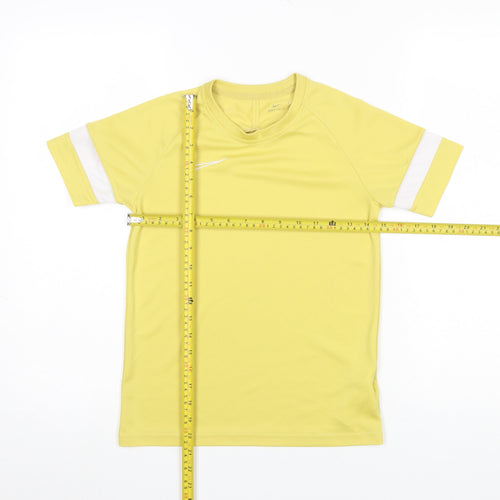 Nike Boys Yellow Dri-Fit Short Sleeve Sports T-Shirt Size 10-11 Years