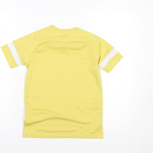 Nike Boys Yellow Dri-Fit Short Sleeve Sports T-Shirt Size 10-11 Years