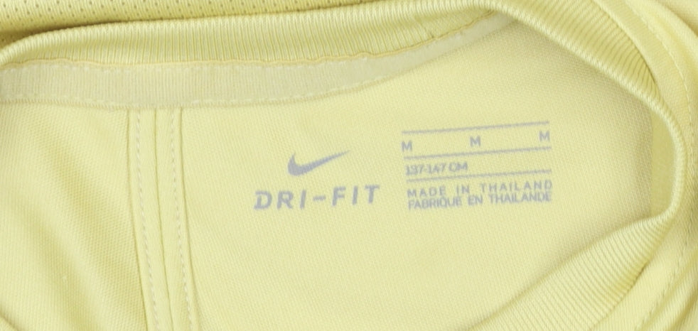 Nike Boys Yellow Dri-Fit Short Sleeve Sports T-Shirt Size 10-11 Years