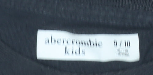 Abercrombie Kids Boys Black 9-10 Years Graphic Print Butterfly T-Shirt