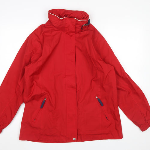 Crossfield Women's Red Windbreaker Jacket M Water Resistant Lined