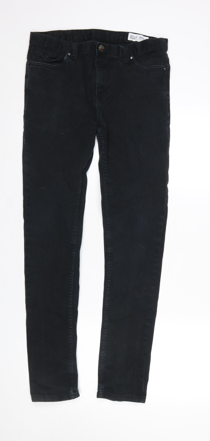 Denim Co. Men's Black Skinny Jeans W32 L34 Cotton Stretch