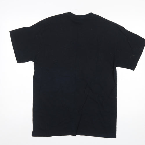 Gildan Men's Black Heavy Cotton Graphic T-Shirt Medium Funny Greek Print