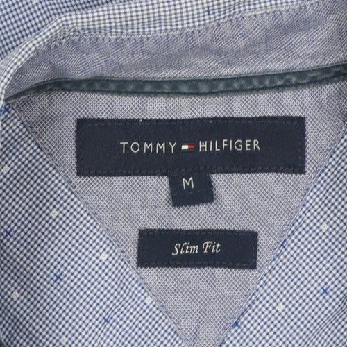 Tommy Hilfiger Men's Blue Slim Fit Button-Down Long Sleeve Shirt M