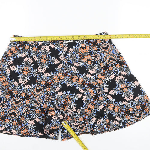 Miss Selfridge Womens Multicoloured Floral Culotte Shorts Size 14