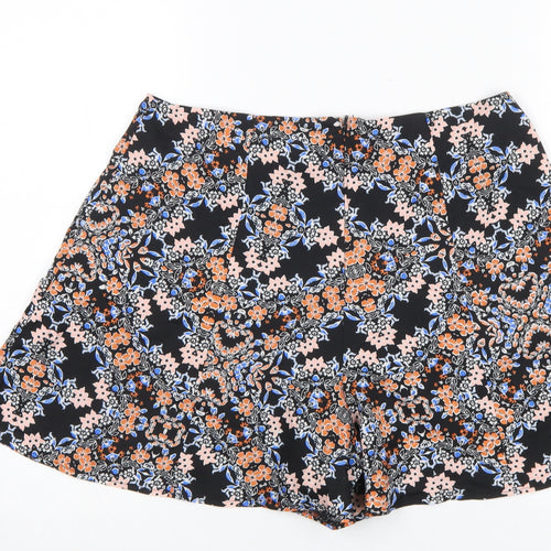 Miss Selfridge Womens Multicoloured Floral Culotte Shorts Size 14