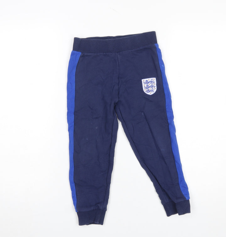 England Boys Blue Jogger Trousers 6-7 Years Football Sportswear
