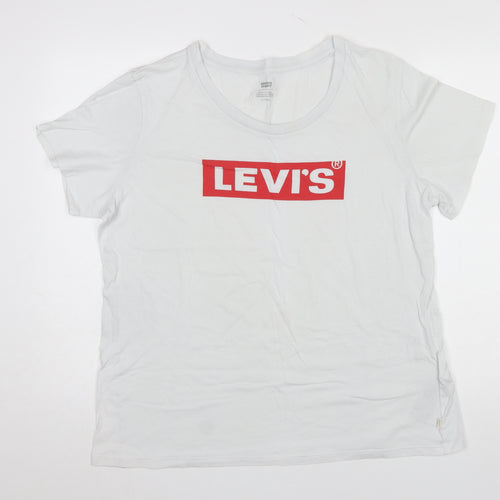 Levi's Womens White 2XL Classic Logo Cotton T-Shirt