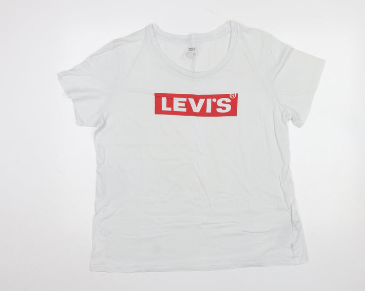 Levi's Womens White 2XL Classic Logo Cotton T-Shirt