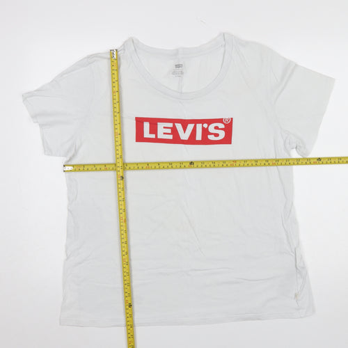 Levi's Womens White 2XL Classic Logo Cotton T-Shirt