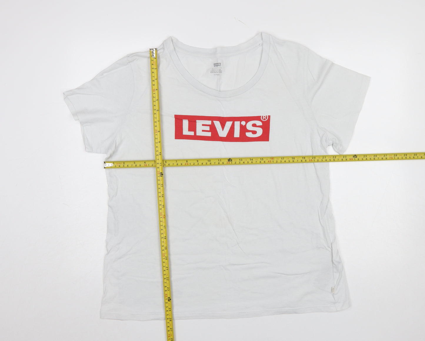 Levi's Womens White 2XL Classic Logo Cotton T-Shirt