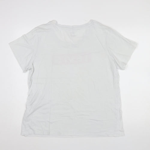 Levi's Womens White 2XL Classic Logo Cotton T-Shirt
