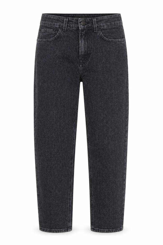 Front view of Salsa women’s black straight slim fit stretch jeans, size UK 6