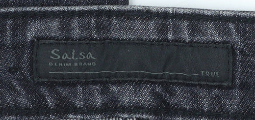 Salsa Womens Black Straight Slim Fit Stretch Jeans Size 6